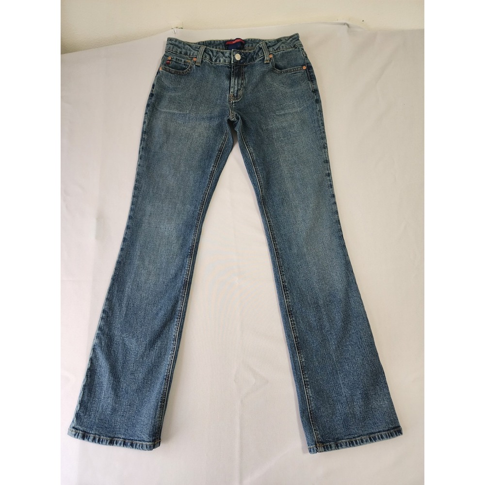 BCBG Max Azria Jeans Womens 8 Medium Wash Stretch Denim Bootcut Flare Pants